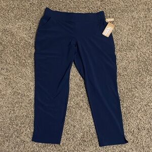 Eddie Bauer Women's Straight Leg Pants - Navy Blue